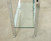 Milo Baughman Style Mid-century Chrome Two Tier Bar Cart
