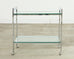 Milo Baughman Style Mid-century Chrome Two Tier Bar Cart