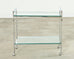 Milo Baughman Style Mid-century Chrome Two Tier Bar Cart