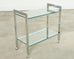 Milo Baughman Style Mid-century Chrome Two Tier Bar Cart