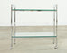 Milo Baughman Style Mid-century Chrome Two Tier Bar Cart