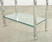 Milo Baughman Style Mid-century Chrome Two Tier Bar Cart