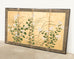 Japanese Edo Four Panel Screen Flowering White Chrysanthemums