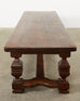 Italian Baroque Style Oak Farmhouse Trestle Dining Table