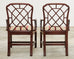 Set of Fourteen George III Style Chinese Chippendale Cockpen Chairs