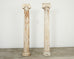 Pair of Distressed Greco-Roman Neoclassical Style Ionic Columns