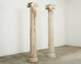 Pair of Distressed Greco-Roman Neoclassical Style Ionic Columns