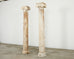 Pair of Distressed Greco-Roman Neoclassical Style Ionic Columns