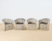 Set of Four Michael Taylor Style Faux Stone Tulip Garden Chairs