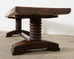 Monumental Charles Dudouyt Attributed French Oak Corkscrew Dining Table