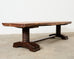 Monumental Charles Dudouyt Attributed French Oak Corkscrew Dining Table