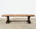 Monumental Charles Dudouyt Attributed French Oak Corkscrew Dining Table