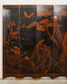 Chinese Export Six Panel Lacquered Coromandel Style Screen