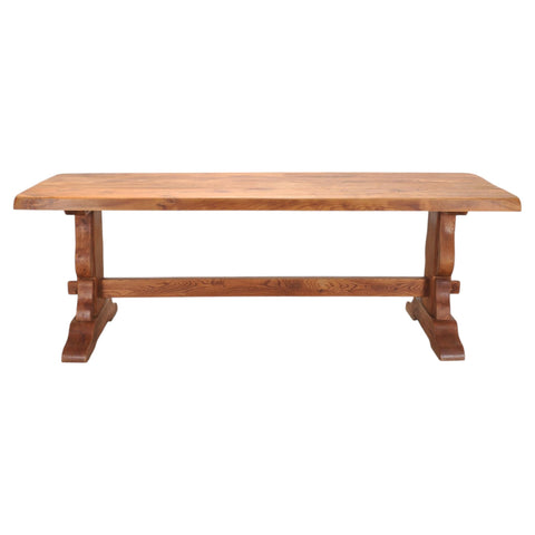 Country French Provincial Oak Farmhouse Dining Table 7Ft