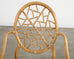 Set of Six Genuine McGuire "Cracked Ice" Rattan Dining Chairs
