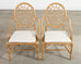 Set of Six Genuine McGuire "Cracked Ice" Rattan Dining Chairs