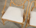 Set of Six Genuine McGuire "Cracked Ice" Rattan Dining Chairs