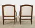 Pair of French Louis XVI Style Walnut Armchairs
