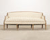 19th C. English Georgian Neoclassical Painted Cabriole Sofa