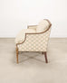 19th C. English Georgian Neoclassical Painted Cabriole Sofa