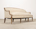 19th C. English Georgian Neoclassical Painted Cabriole Sofa