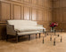 19th C. English Georgian Neoclassical Painted Cabriole Sofa