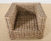 Pair of Michael Taylor Style Organic Modern Rattan Cube Chairs