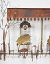 C. Jeré Attrib. Brass Parisian Café Bistro Wall Sculpture