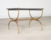 Italian Neoclassical Style Curule Brass Slate Cocktail Table