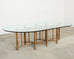 Monumental McGuire Organic Modern Bamboo Oval Dining Table 9 Ft.