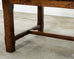 Monumental Country French Walnut Farmhouse Trestle Dining Table