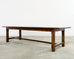 Monumental Country French Walnut Farmhouse Trestle Dining Table