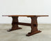 Country English Style Fruitwood Trestle Dining Table