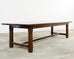 Monumental Country French Walnut Farmhouse Trestle Dining Table