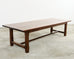 Monumental Country French Walnut Farmhouse Trestle Dining Table