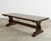 Country French Provincial Oak Farmhouse Trestle Dining Table