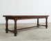 Country English Provincial Oak Farmhouse Trestle Dining Table