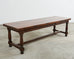 Country English Provincial Oak Farmhouse Trestle Dining Table