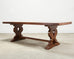 Country French Provincial Oak Trestle Farmhouse Dining Table 8 Ft