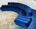 De Sede DS-600 Non Stop Modular Blue Velvet Sofa 38 Elements