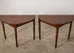 Pair of Country English Provincial Walnut Demilune Consoles