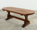 Country French Oak Farmhouse Dining Table Demilune Ends