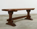 Country French Oak Farmhouse Dining Table Demilune Ends