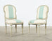 Pair of Dennis & Leen Louis XVI Style Painted Dining Chairs