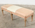 Dennis and Leen Neoclassical Style Painted Parcel Gilt Bench Seat