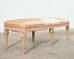 Dennis and Leen Neoclassical Style Painted Parcel Gilt Bench Seat