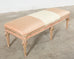 Dennis and Leen Neoclassical Style Painted Parcel Gilt Bench Seat