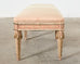 Dennis and Leen Neoclassical Style Painted Parcel Gilt Bench Seat