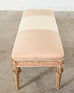 Dennis and Leen Neoclassical Style Painted Parcel Gilt Bench Seat