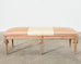 Dennis and Leen Neoclassical Style Painted Parcel Gilt Bench Seat